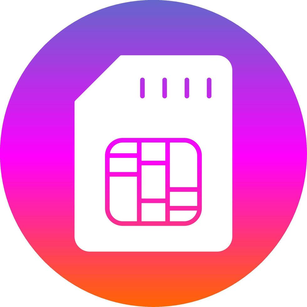 Sd Card Glyph Gradient Circle Icon Design vector