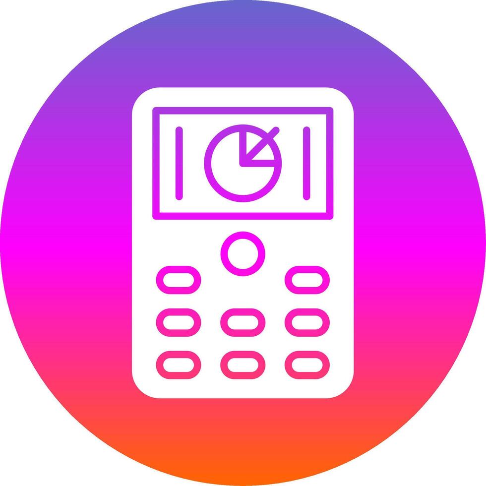 Device Glyph Gradient Circle Icon Design vector