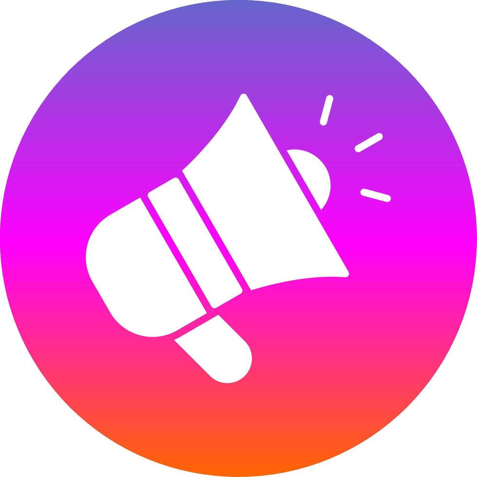 Megaphone Glyph Gradient Circle Icon Design vector