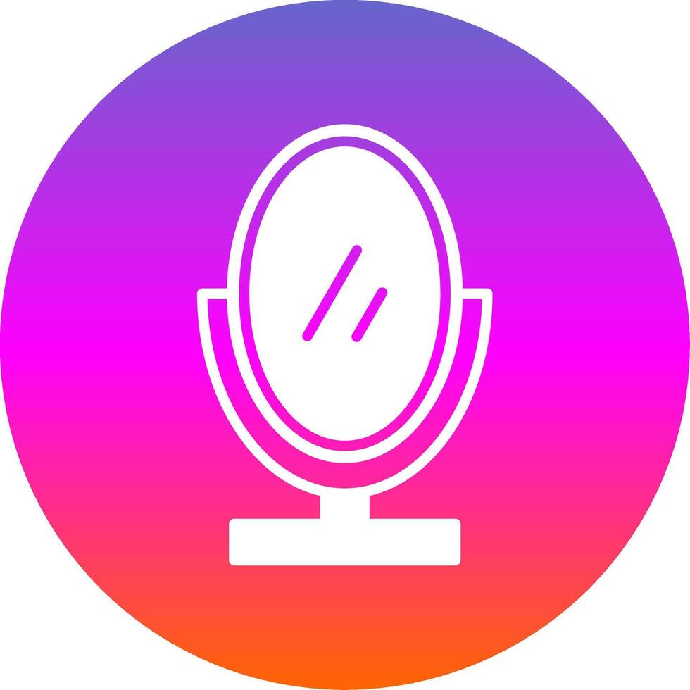 Mirror Glyph Gradient Circle Icon Design vector