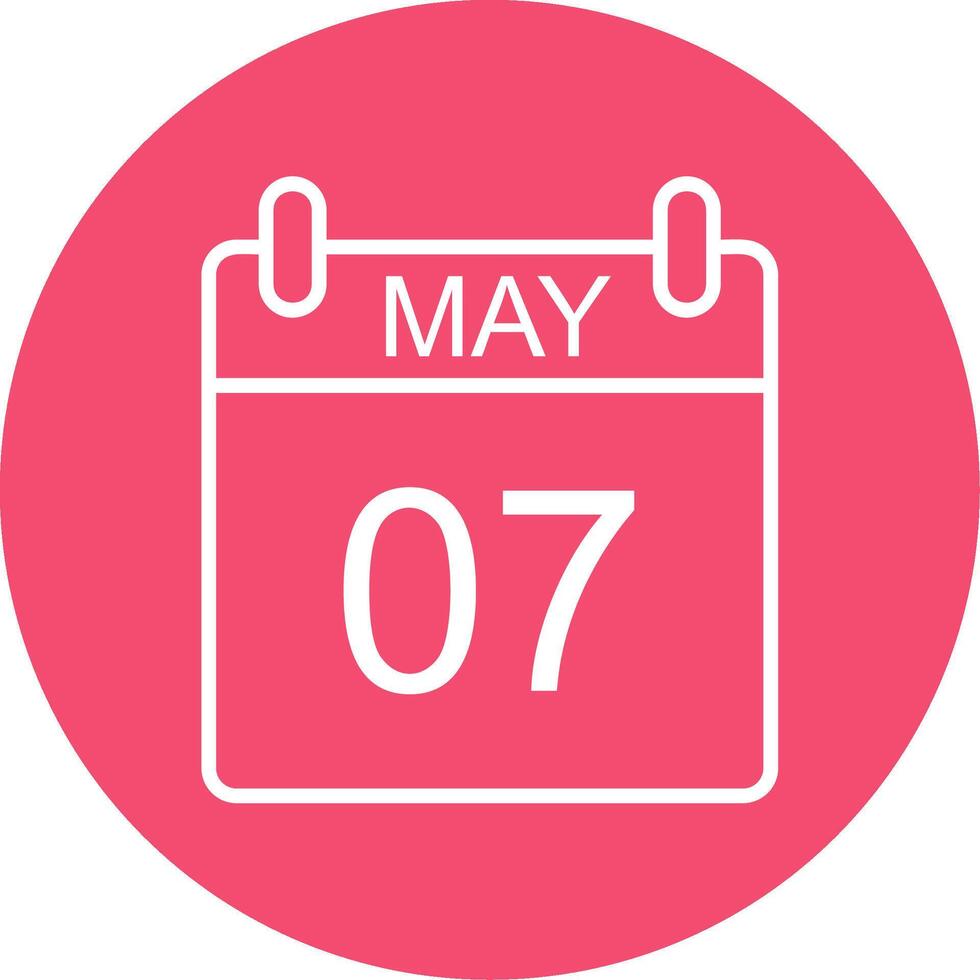 May Multi Color Circle Icon vector