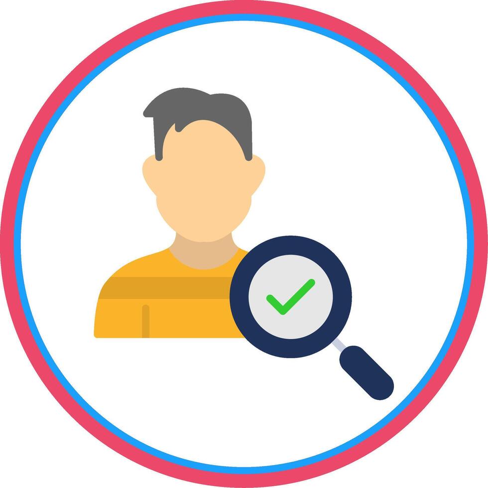 Profiles Flat Circle Icon vector