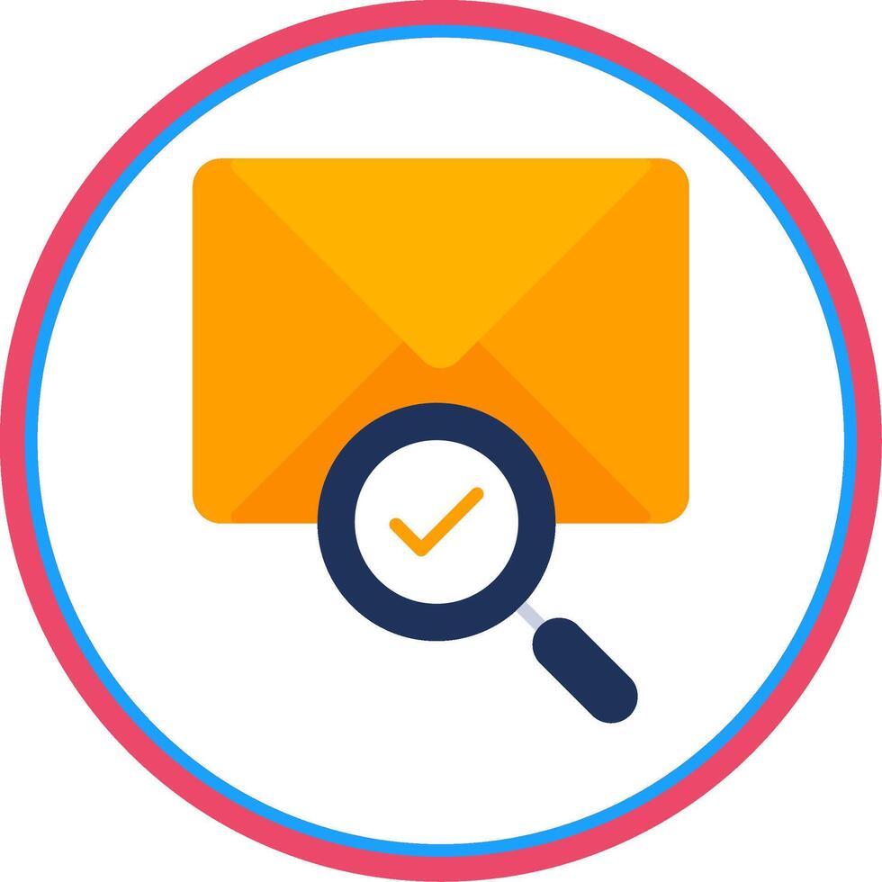 Mail Flat Circle Icon vector
