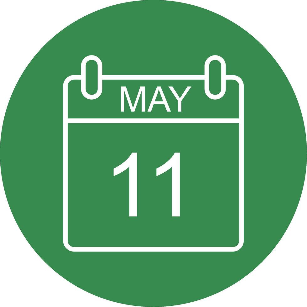 May Multi Color Circle Icon vector