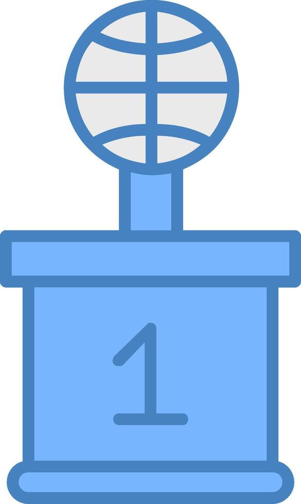 Basketball Line Filled Blue Icon vector