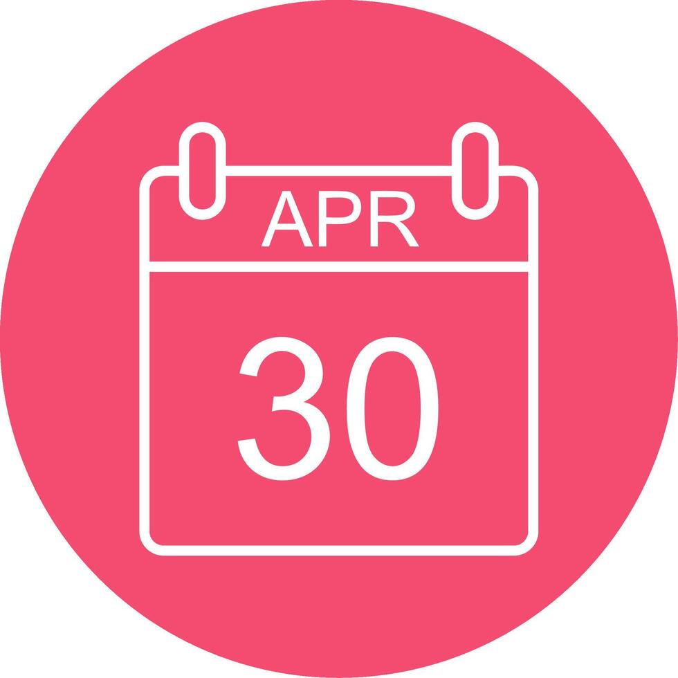 April Multi Color Circle Icon vector