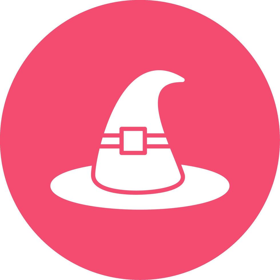 Witch Hat Multi Color Circle Icon vector