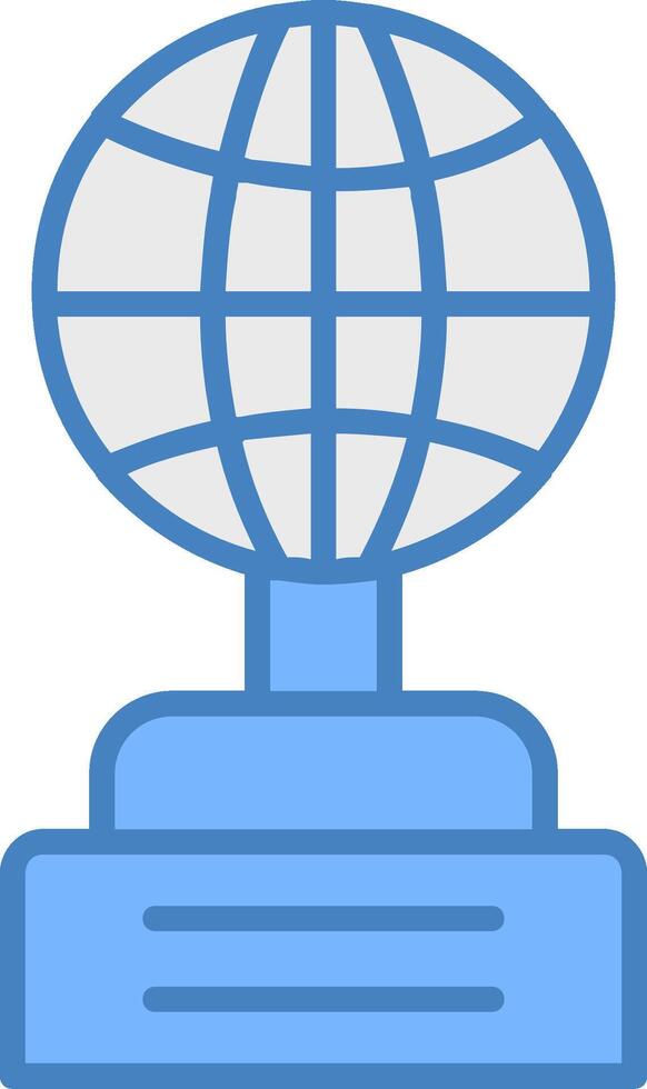 Globe Line Filled Blue Icon vector