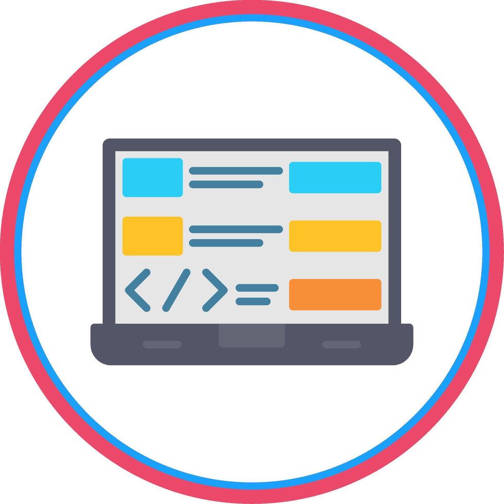 Coding Flat Circle Icon 43590267 Vector Art at Vecteezy