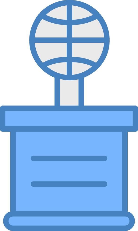 Basketball Line Filled Blue Icon vector