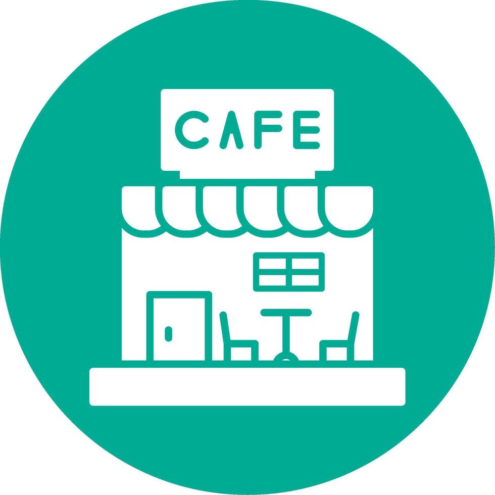 Cafe Multi Color Circle Icon vector