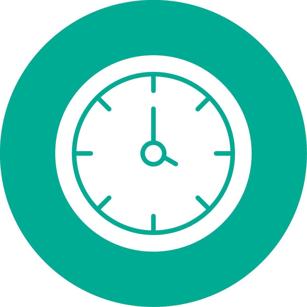 Clock Multi Color Circle Icon vector