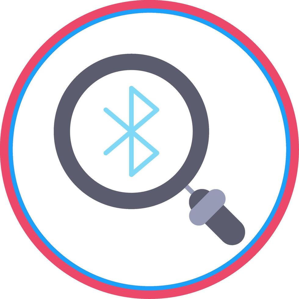 Bluetooth Flat Circle Icon vector