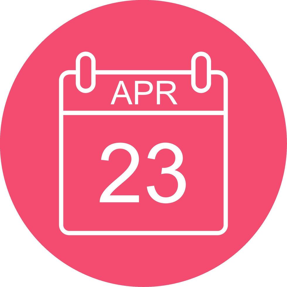 April Multi Color Circle Icon vector