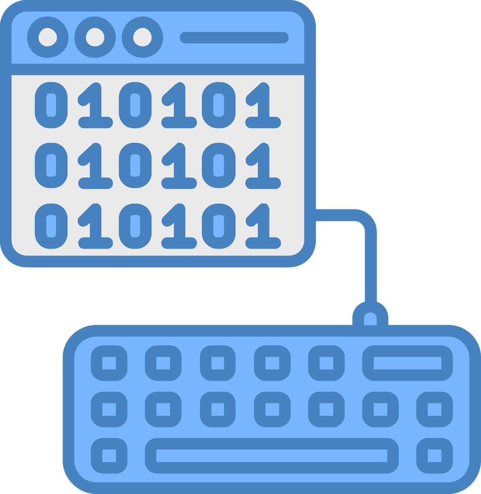 Browser Line Filled Blue Icon vector