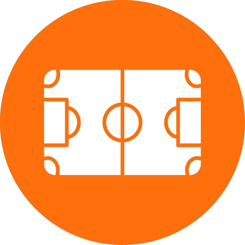 fútbol campo multi color circulo icono vector