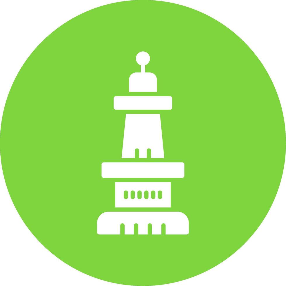 Monument Multi Color Circle Icon vector
