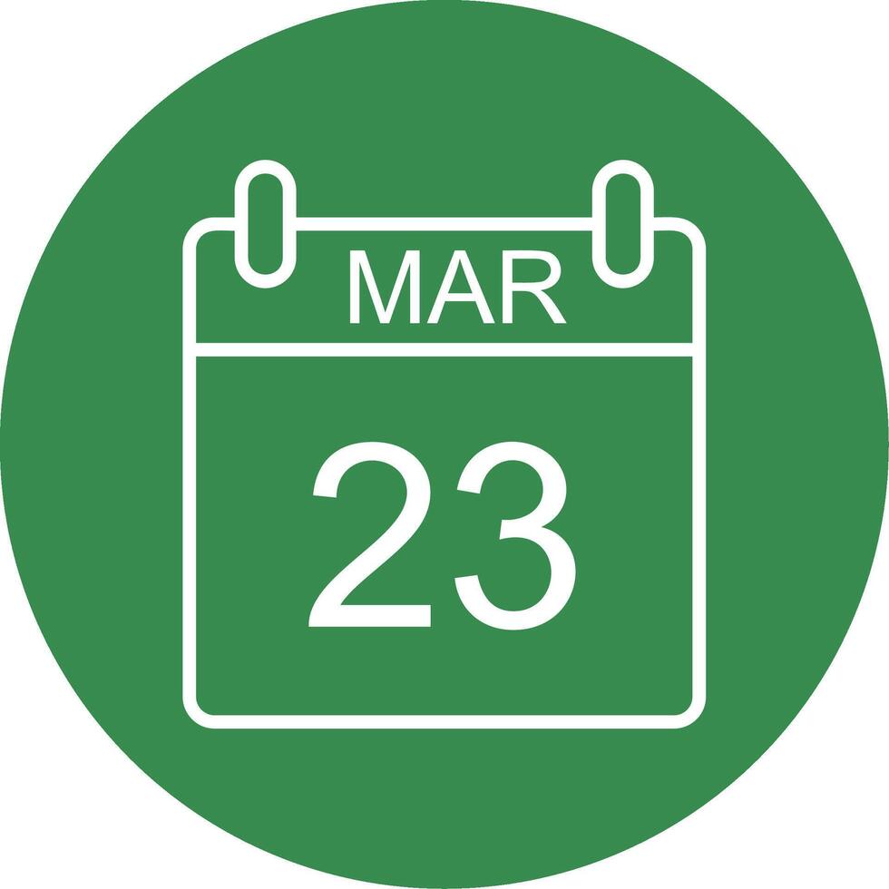 March Multi Color Circle Icon vector