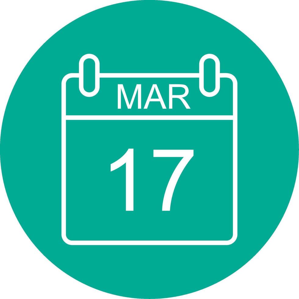 March Multi Color Circle Icon vector