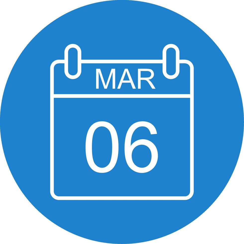 March Multi Color Circle Icon vector