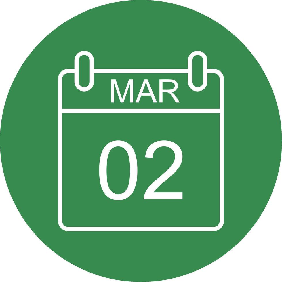 March Multi Color Circle Icon vector