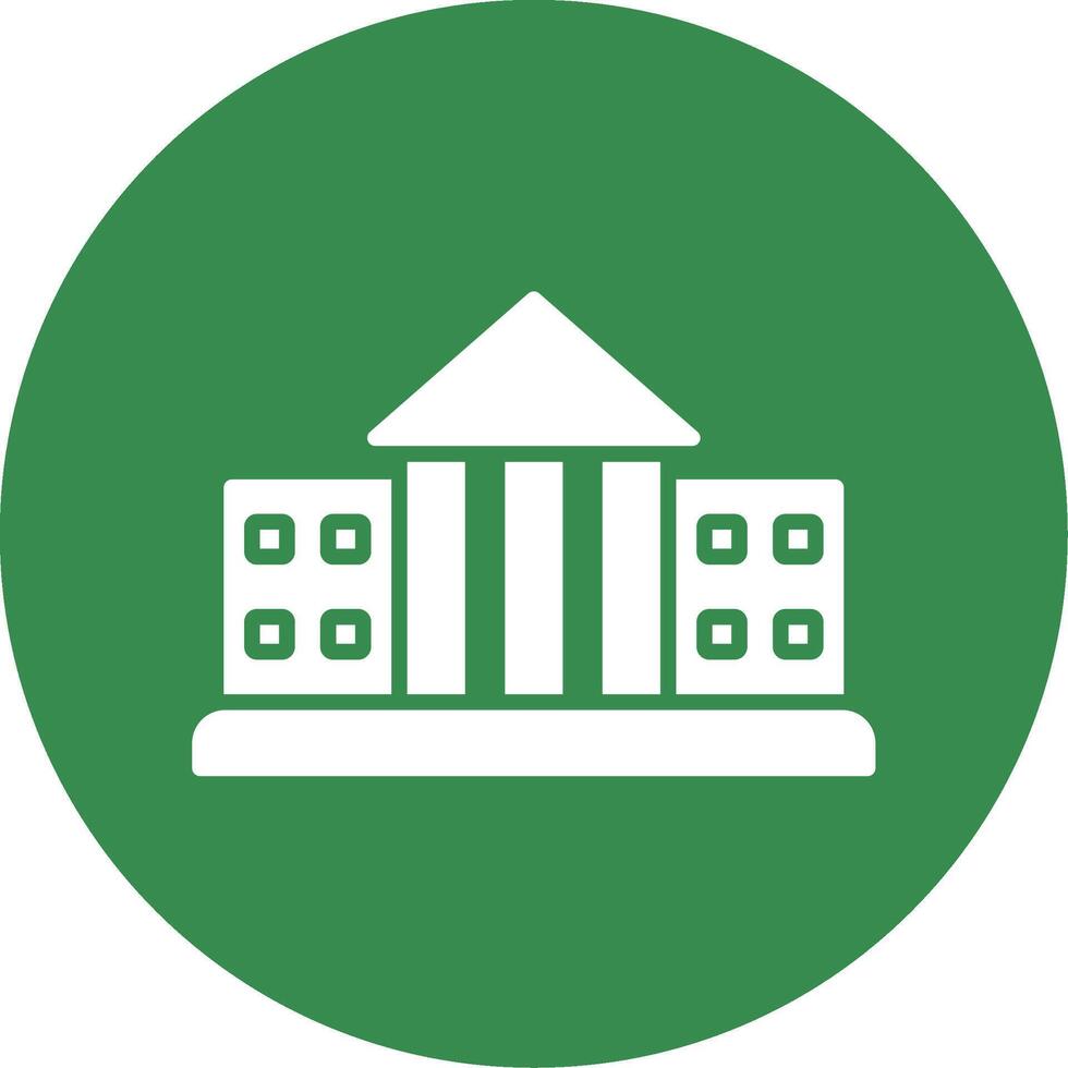 City Hall Multi Color Circle Icon vector