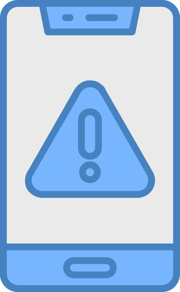 Mobile Line Filled Blue Icon vector