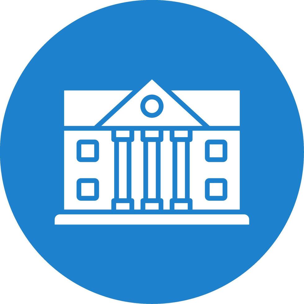 Bank Multi Color Circle Icon vector
