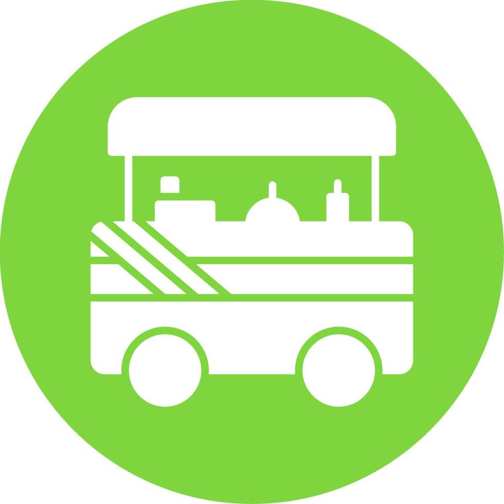Food Cart Multi Color Circle Icon vector
