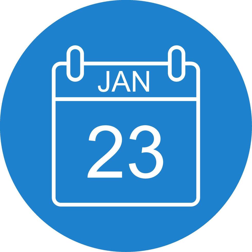 January Multi Color Circle Icon vector