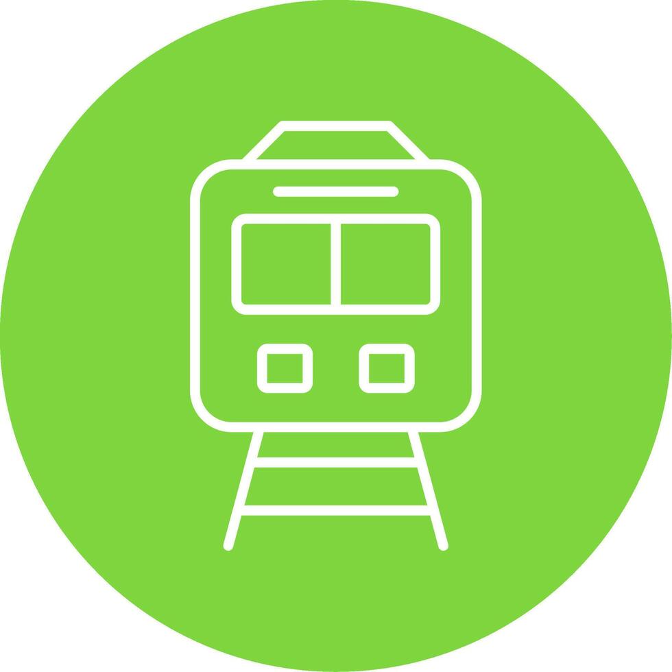 Train Multi Color Circle Icon vector