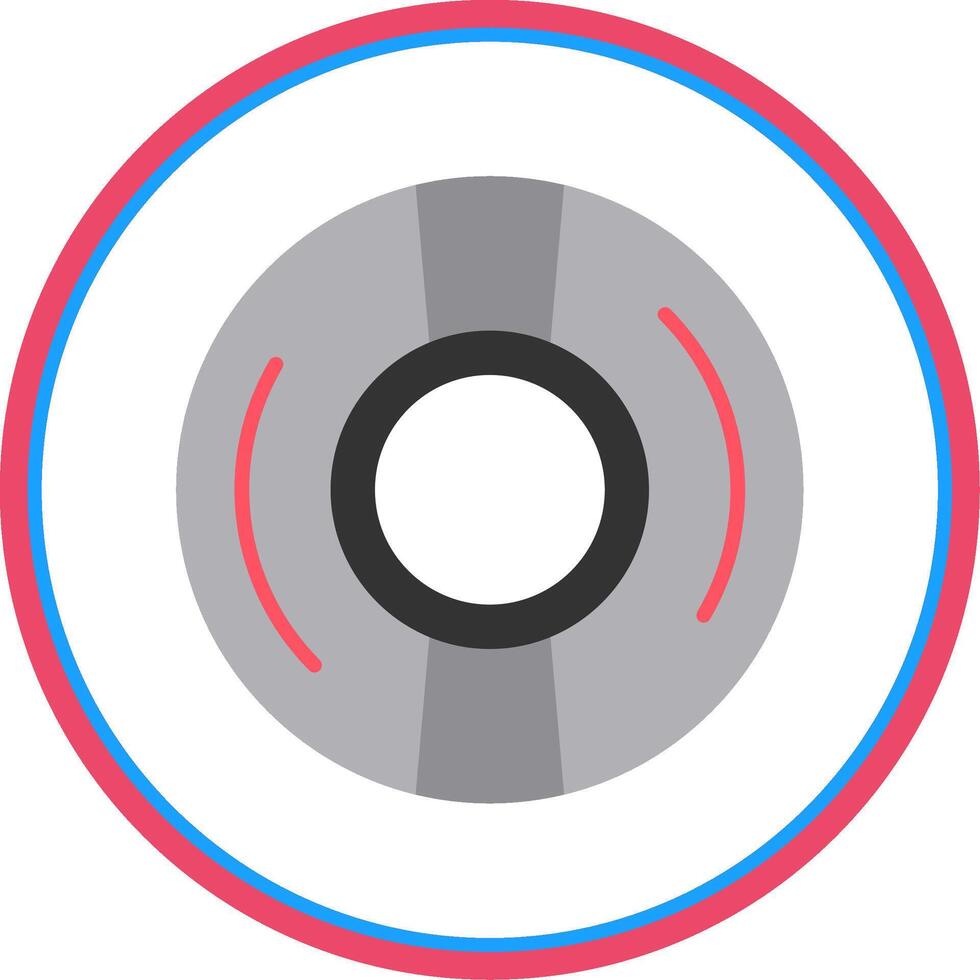 Cd Flat Circle Icon vector
