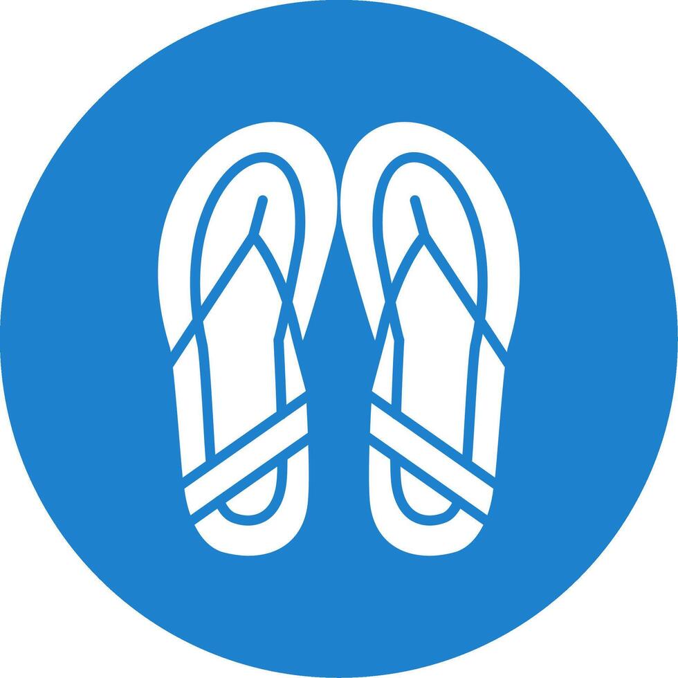 Slippers Multi Color Circle Icon vector