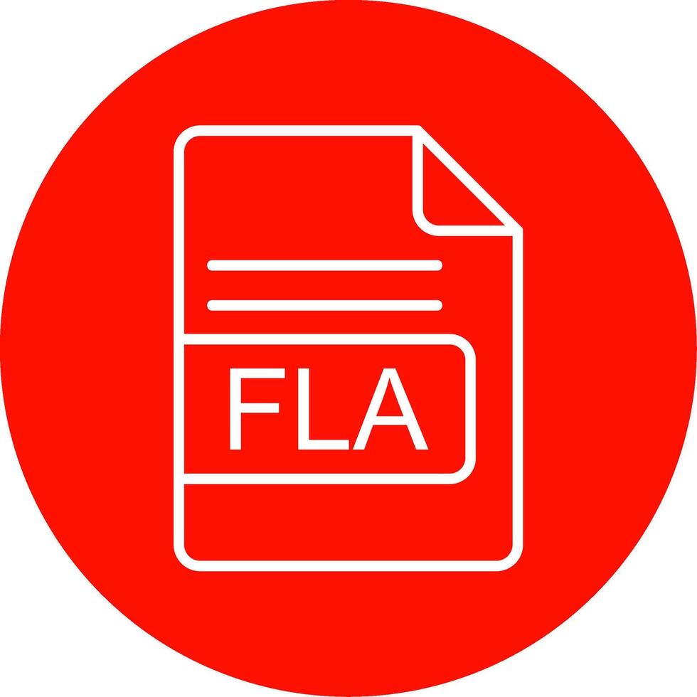FLA File Format Multi Color Circle Icon vector