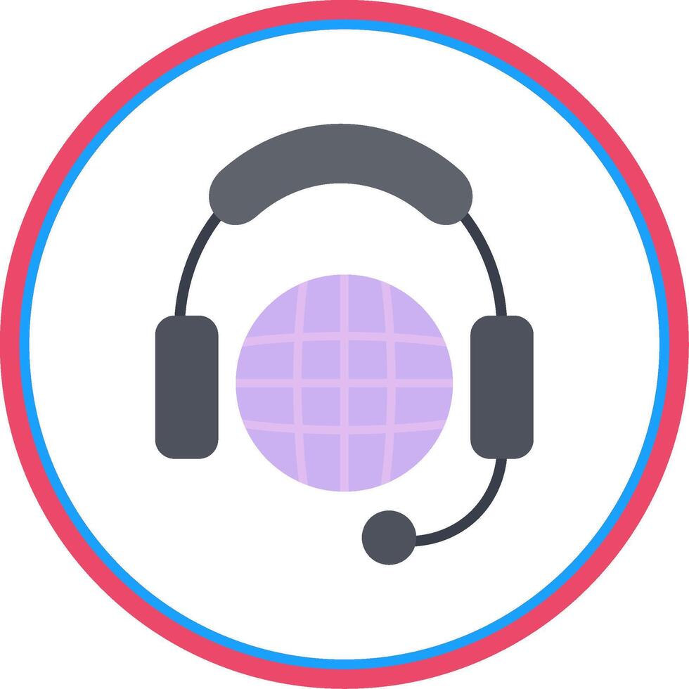 Internet Flat Circle Icon vector