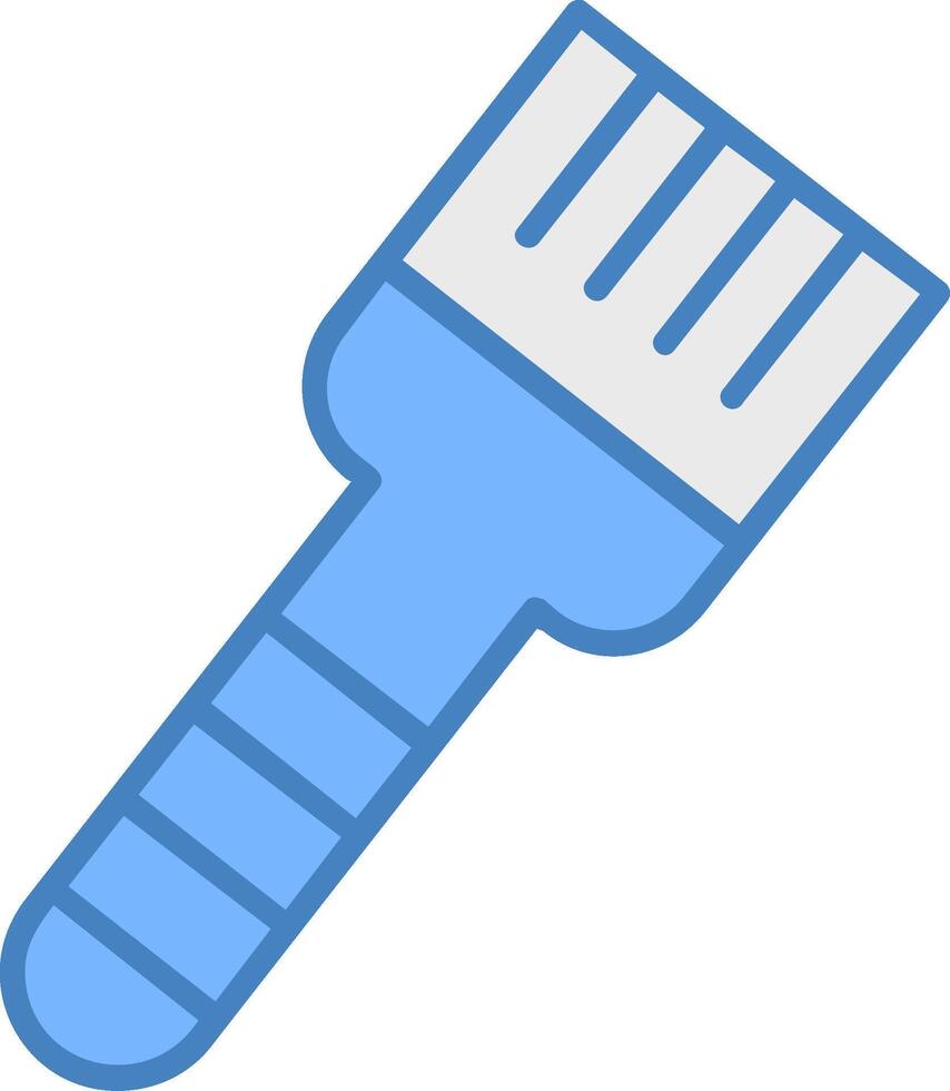 Basting Brush Line Filled Blue Icon vector
