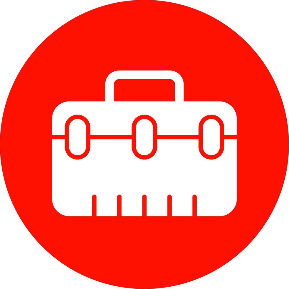Suitcase Multi Color Circle Icon vector