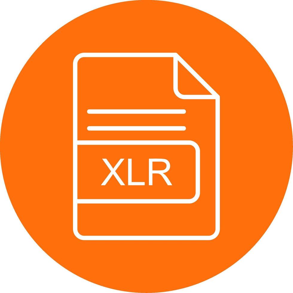 XLR File Format Multi Color Circle Icon vector