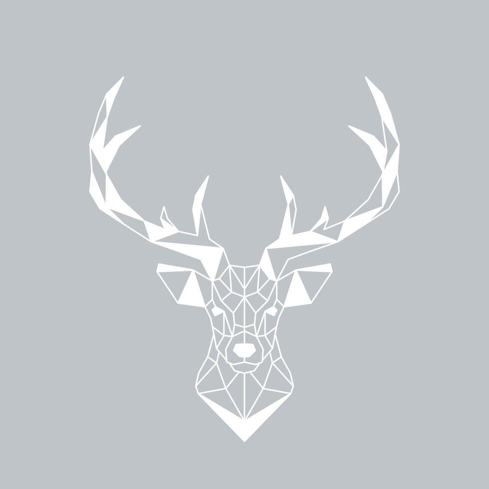 illustration of geometric deer vector