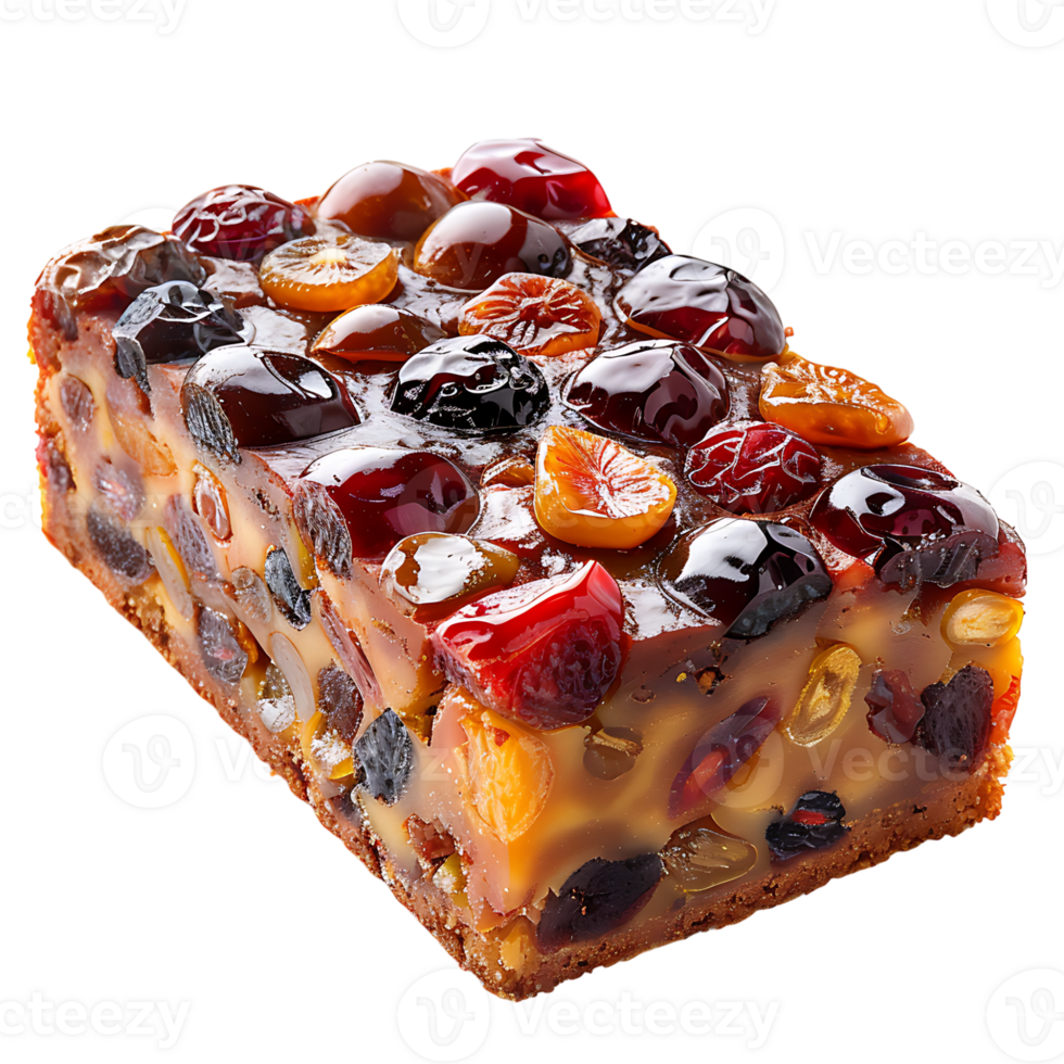 Tasty fruitcake on transparent Background png