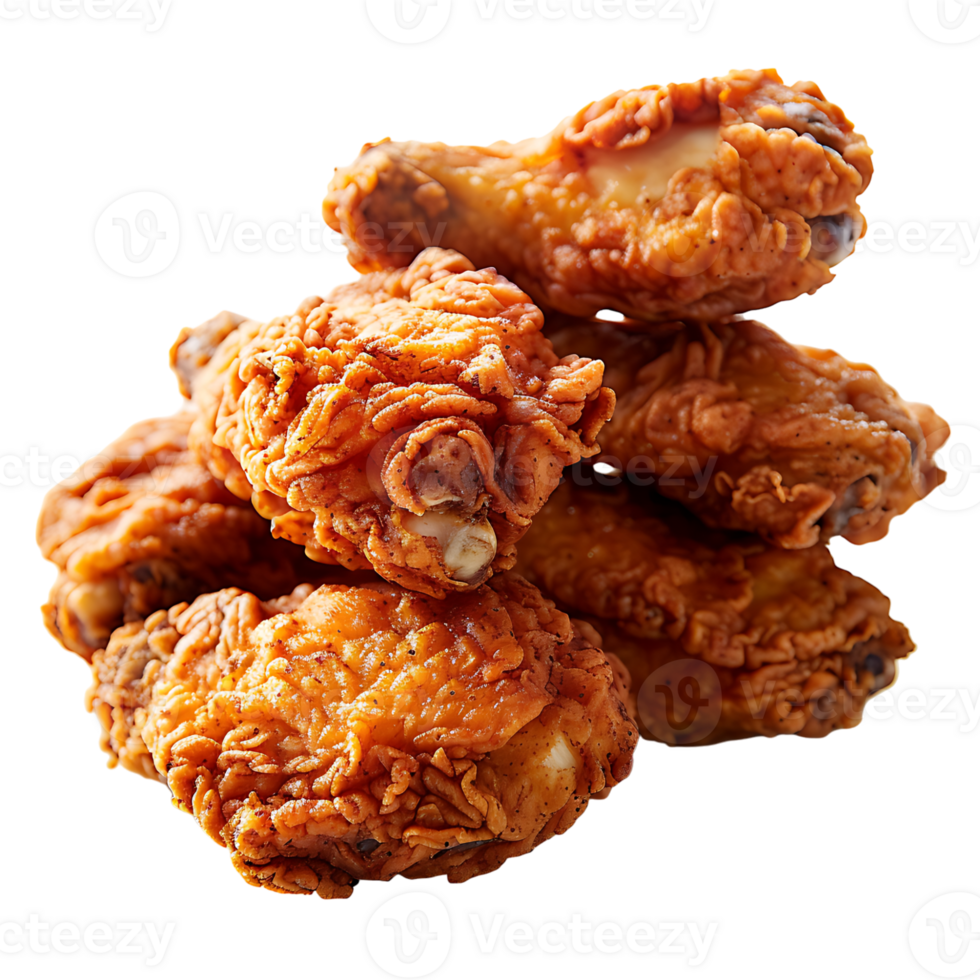 crunchy Chicken leg on transparent Background png