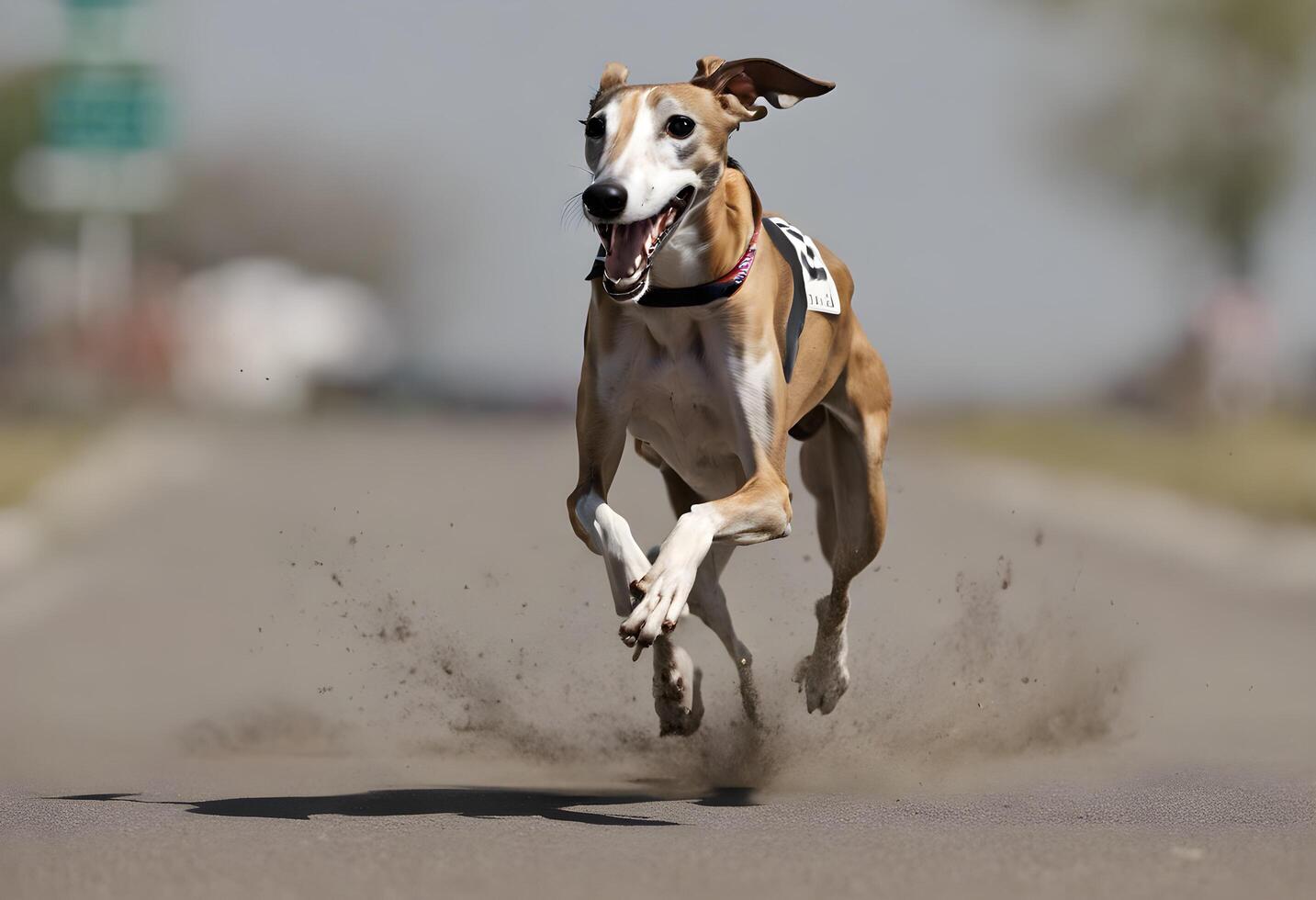 A view of a Greyhound photo
