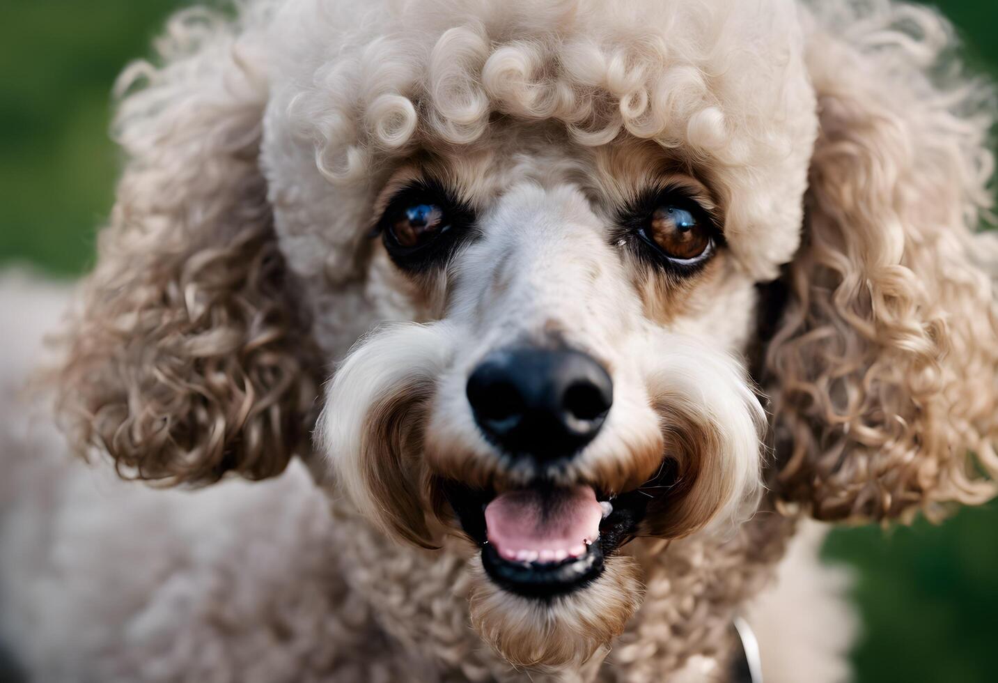 A close up of a Poodle photo
