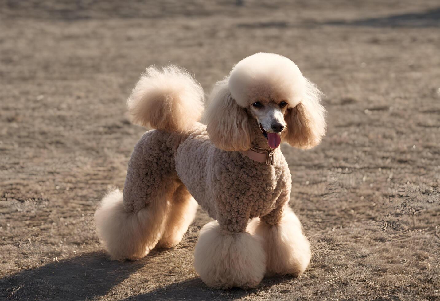 A close up of a Poodle photo