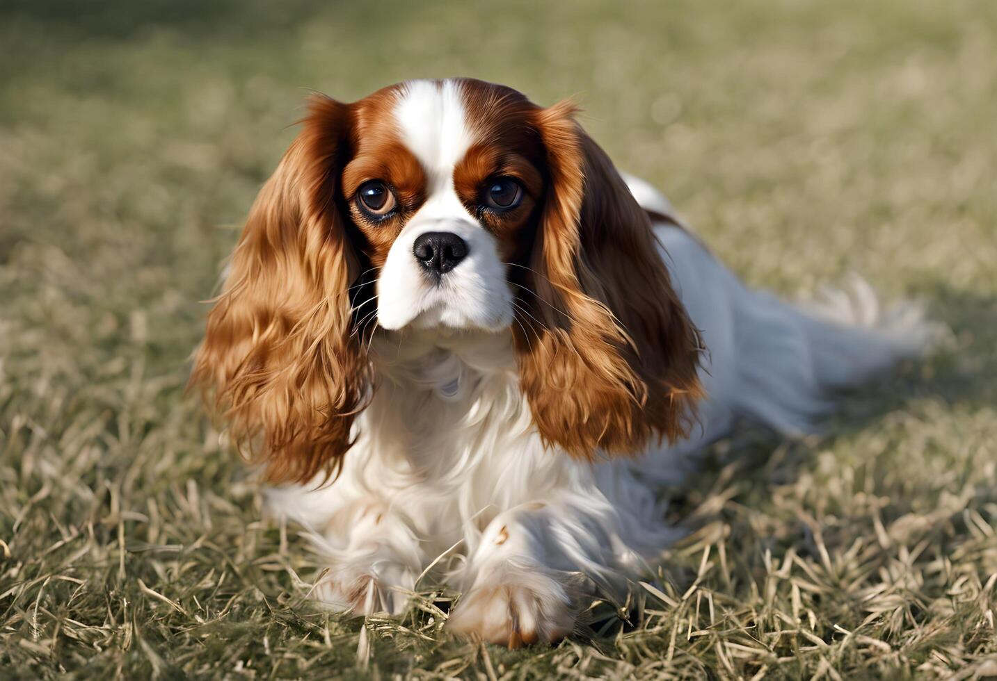 un ver de un caballero Rey Charles spaniel foto