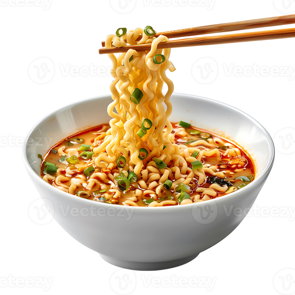 Noodles Bowl on isolated transparent background png