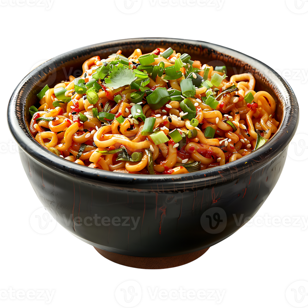 Noodles Bowl on isolated transparent background png