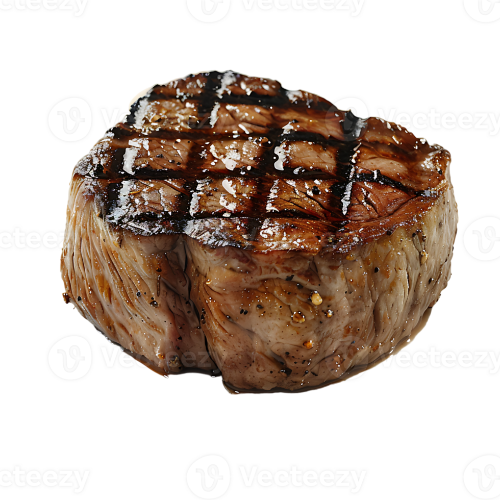 Tasty grilled beef fillet steak on isolated transparent background png