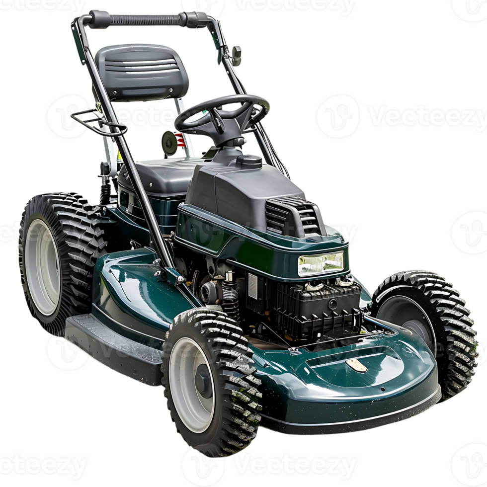 Lawn mower on isolated transparent background png