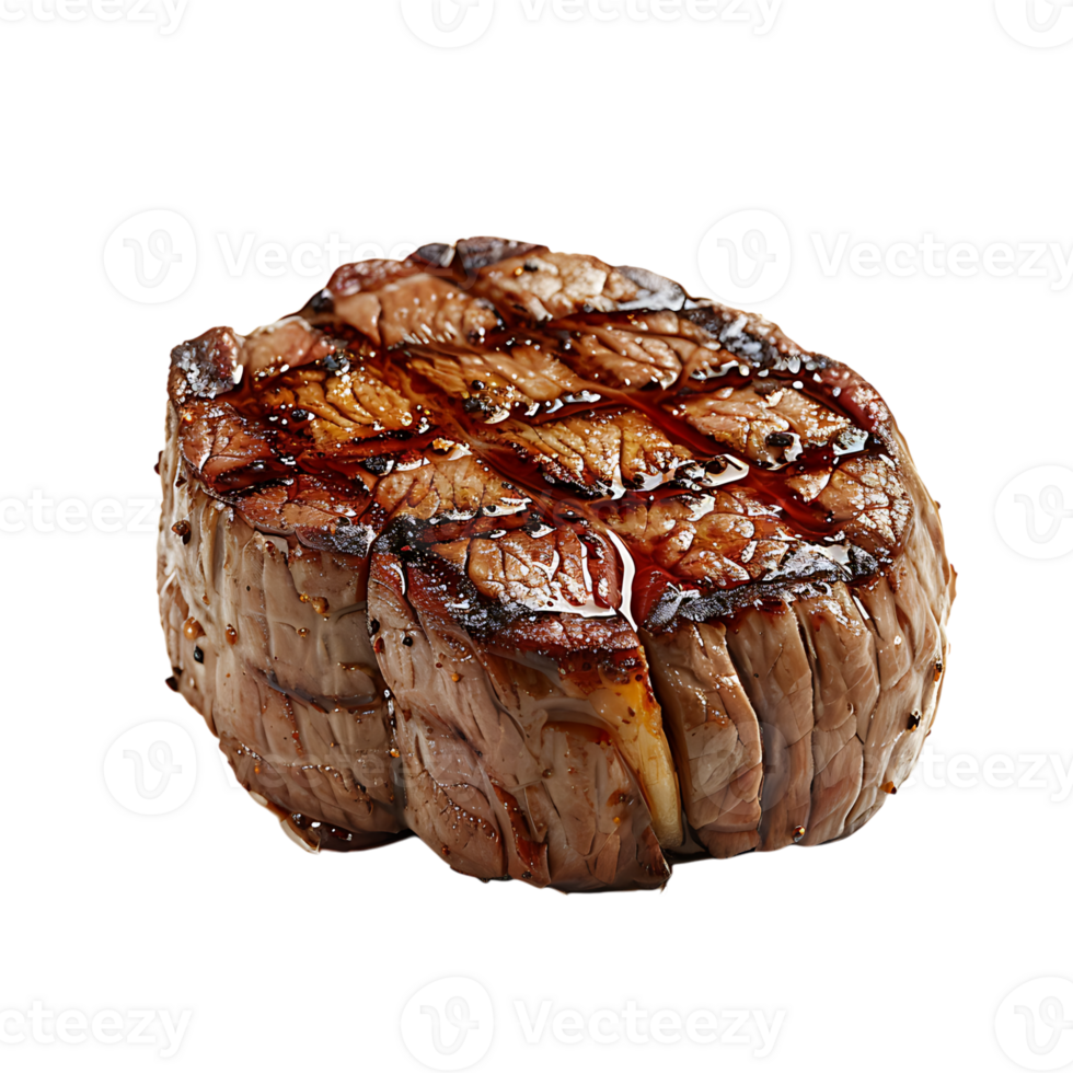 Tasty grilled beef fillet steak on isolated transparent background png